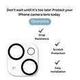 thumbnail image 4 of 2PCS Qixxronics for iPhone 13 Camera Lens Protector Clear Tempered Glass Lens Cover Flim, 4 of 5