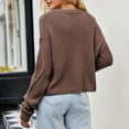 thumbnail image 4 of AGWOLF Women's Oversized Sweaters Trendy Cable Knit Crop Top Chunky Solid Color Jumper Pullover, 4 of 5