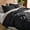 Black, variant on 100% Cotton Comforter Set Queen Size – Black, Linen-Like Texture, Super Soft & Breathable Lightweight Bedding Set, 3-Piece Durable Percale Comforter for All Seasons