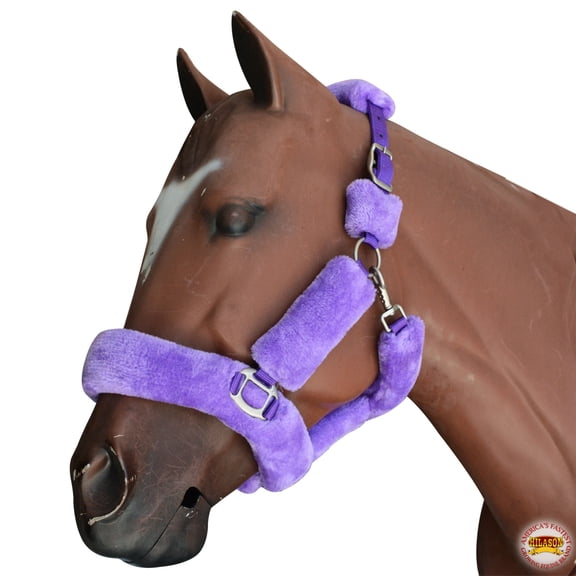 Small Hilason Comfort Fleece Nylon Horse Halter Purple