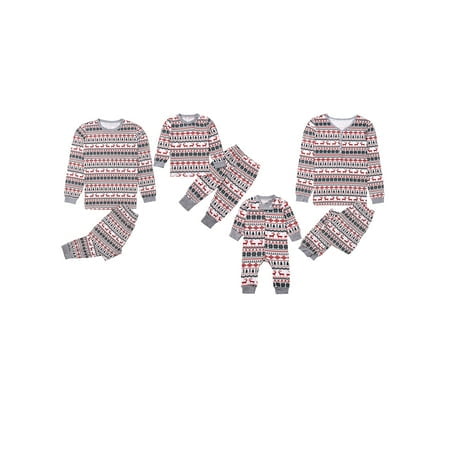 

Viworld Christmas Family Matching Pajamas PJs Set Dad Mum Kids Baby Xmas Sleepwear