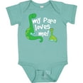 thumbnail image 3 of Inktastic My Papa Loves Me Dinosaur Boys Baby Bodysuit, 3 of 5