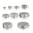 thumbnail image 4 of LTKJ 15 Pack 25 ML Metal Round Tins Aluminum Tin Cans Containers with Screw Lid for Salve, Spices or Candies, 4 of 7