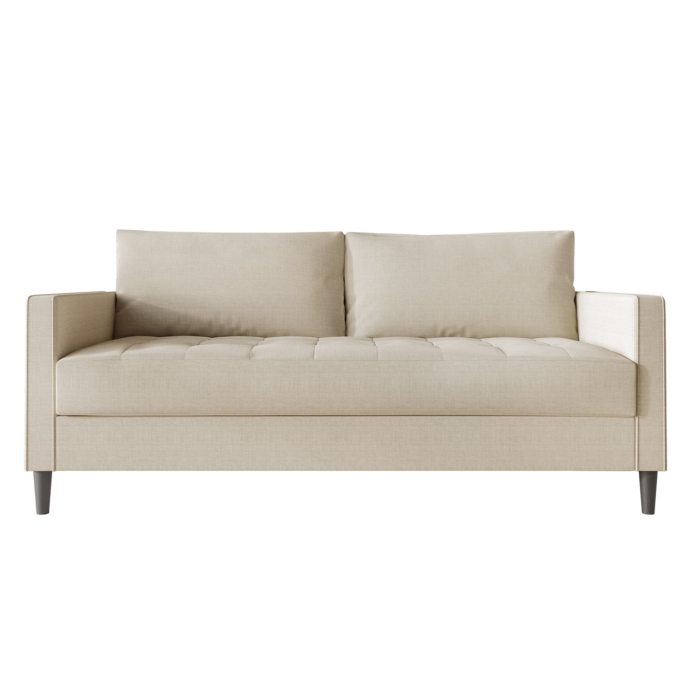 Castle Place Classic Linen Upholstered Sofa, Beige