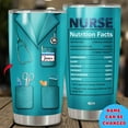 thumbnail image 2 of Personalized Nurse Nutrition Facts Tumbler Stainless Steel Insulated Cup 20oz 30oz Custom Name Nursing Medical Healthcare Worker Appreciation Gifts For Nurses Students Coworkers, 2 of 6