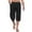 Black, variant on Men's Solid Color Cotton Pants - Mid Waist, Drawstring, Four Pockets, Regular Fit for Casual/Training, All Seasons