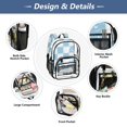 thumbnail image 5 of PVC Transparent Backpacks Clear Backpack for Travel and Outings Light Blue and White Checkered, 5 of 7