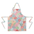 thumbnail image 2 of Pioneer Flower Floral Print Pattern Apron for Women and Men, Cotton Linen Waterproof with Pockets, Adjustable, 33x27 Inch for Kitchen, Gardening, BBQ, Salon, 2 of 6