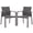 Gray, variant on Safavieh Dexter Aluminum Outdoor Dining Arm Chair - Set of 2, Black