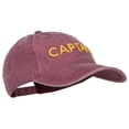 thumbnail image 5 of 3D Captain Embroidered Washed Buckle Cap - Maroon OSFM, 5 of 5
