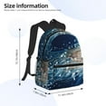 thumbnail image 4 of Picia White Jellyfish Dansing in the Ocean Large Capacity Backpack Classic Style Backpack Casual Backpack Water-Resistant School Work Travel Outdoor Backpack, 4 of 8