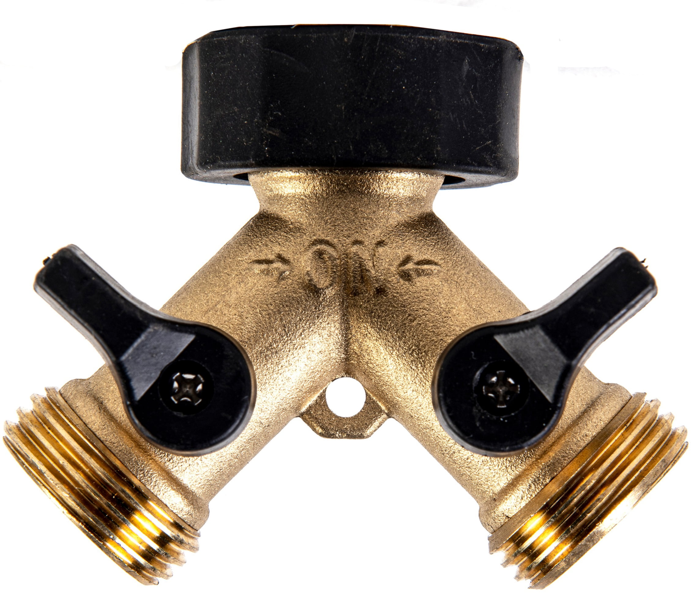 Expert Gardener Brass 2-Way "Y" Shut-off Hose Connector