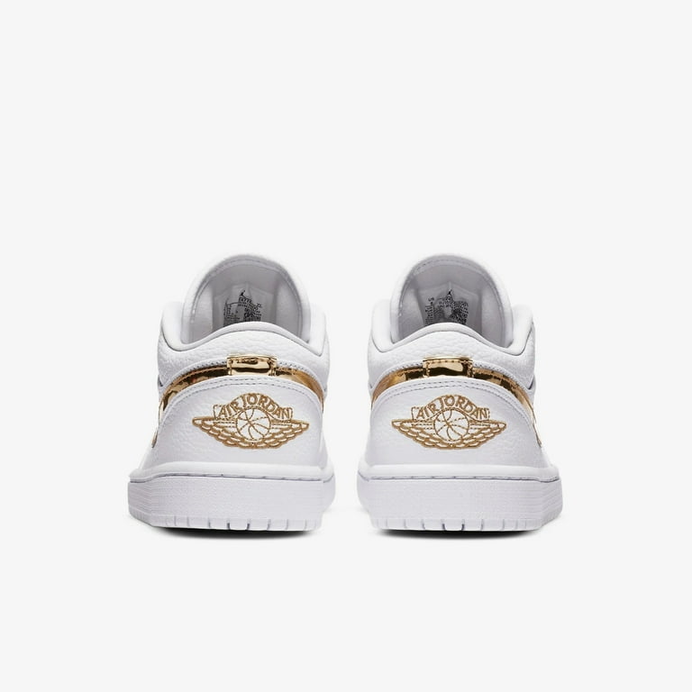 Women's) Air Jordan 1 Low SE 'White / Metallic Gold' (2020