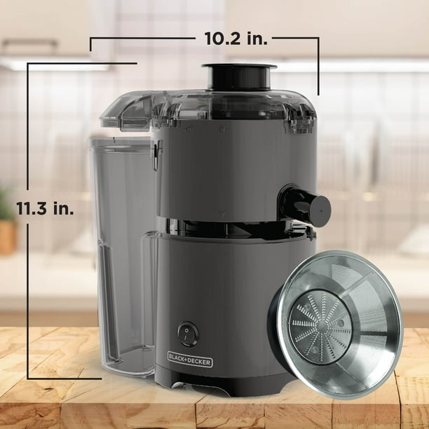 BLACK+DECKER 400W ジューサー Black+Decker 400W Compact Self-Cleaning Juice Extractor, Quiet