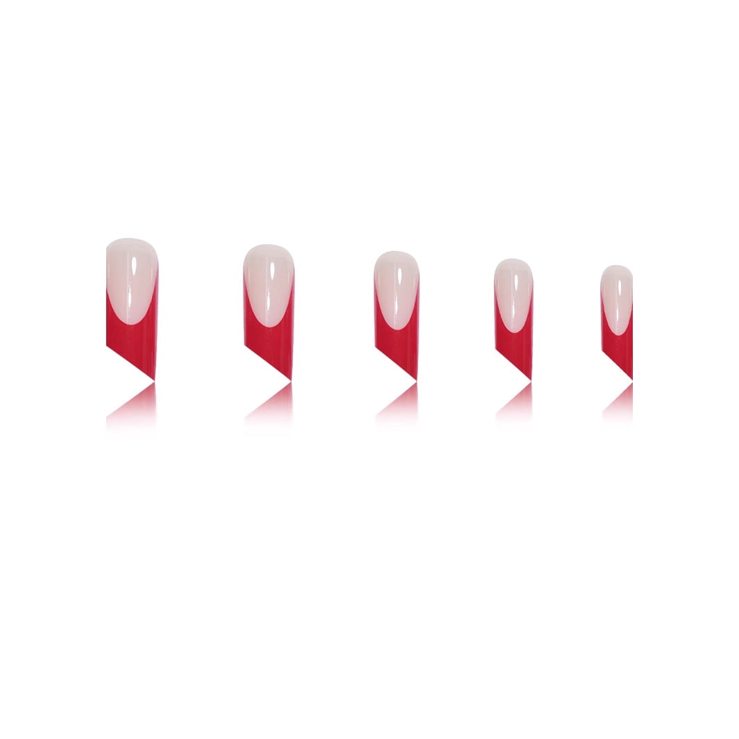 Cross-border European and American hot-selling red edge high-end design detachable nail art lipstick type long finished product wholesale