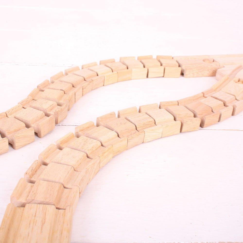 Railway Track Expansion Pack Bigjigs Rail Wooden Crazy Track Pack of 2 