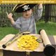 thumbnail image 5 of 100 monedas piratas de plástico para cazar tesoros, juguetes, monedas falsas, recompensas, regalo para niños, suministros para fiestas, aventuras piratas, regalos para fiestas temáticas, decoraciones de Halloween (dorado) Sincero Electrónica, 5 of 5