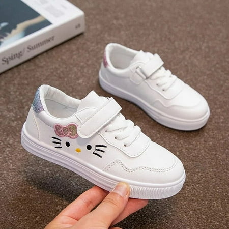 

Sanrio Hello Kitty Sports White Shoes Children Anime Figure Casual Shoes Comfortable Simple Kt Kawaii Cute Cartoon New Style Hot