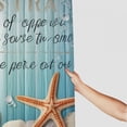 thumbnail image 3 of Orinice Beach Shower Curtain, Beach Theme Starfish Seashell Bathroom Curtain, Rustic Vintage Wood Ocean Quote Words Fabric Shower Curtain Set, Nautical Coastal Waterproof Bathroom Decor  60x72, 3 of 7