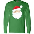 thumbnail image 3 of Inktastic Santa Claus, Smiling Santa, Red Hat, White Beard Long Sleeve T-Shirt, 3 of 5