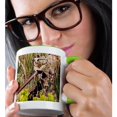 thumbnail image 2 of 3dRose, An Old Rustic Piece of Pipe Resting on Some Green Grass and Yellow Weeds, 15oz Two-Tone Green Mug, 2 of 7