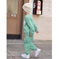 thumbnail image 5 of Arshiner Boy 2Pcs Fall Winter Clothes Color Block Crewneck Sweatshirt and Pants Sweatsuit, 5 of 5