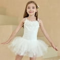 thumbnail image 2 of Little Kids Toddler Backless Ballet Dress Sleeveless Ballet Tutu Leotard Ballerina Outfit Toddler, 2 of 6