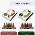 thumbnail image 2 of TRUMIRI Backflow Incense Cones - Combo Pack of 20 Incense Cones Waterfall - 10 Cedar + 10 Pine - Incense Backflow Cones - Waterfall Incense Cones - Incense Waterfall Cones, 2 of 8