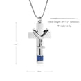 thumbnail image 2 of Unisex Cross Cremation Pendant Small Urns For Ashes Keepsake Urn Necklace, 2 of 6