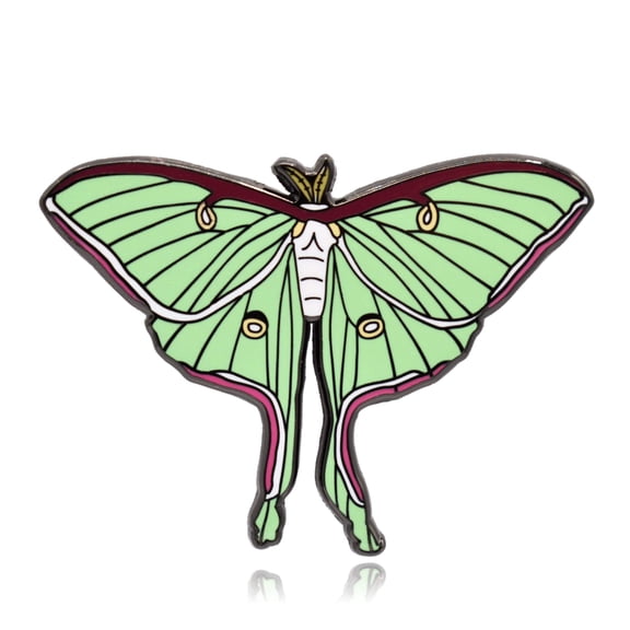 Luna Moth Hard Enamel Pin | Clayton Jewelry Labs