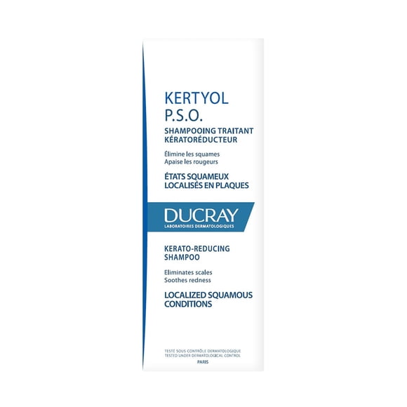 DUCRAY, Kertyol P.S.O. Shampoo Queratoreductor, Para Cuero Cabelludo con Psoriasis o Zonas con Descamación, 200ml