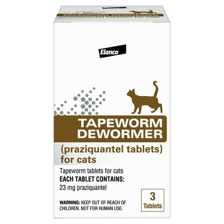 UPC: 0724089113436 | Elanco Tapeworm Dewormer (Praziquantel tablets) for Cats and Kittens 6 Weeks and Older  3-Count
