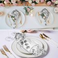 thumbnail image 2 of Cloth Napkins Set of 8 - 20x20 Inches, Grey Eucalyptus Leaves Washable Reusable Table Napkins, Spring Summer Botanical Soft & Absortbent Dining Napkin for Party Wedding Hotel Restaurant, 2 of 8