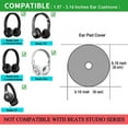 thumbnail image 2 of JARMOR Earpads Sweater Cover Protectors with Knit Fabric for Beats Solo 3/2 Wireless/Wired, Solo HD/Mixr/EP Headphones and Other Headsets with 1.57-3.14 Inch Ear Cushions [ 2 Pairs ] (Black), 2 of 3