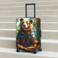 thumbnail image 5 of Yiaed Maple Meditating Bear Print Travel Luggage Cover Suitcase Protector Fits 18-32 Inch Luggage Wheel Covers Patterned Elastic Luggage Anti-scratch（No luggage）-Small, 5 of 5