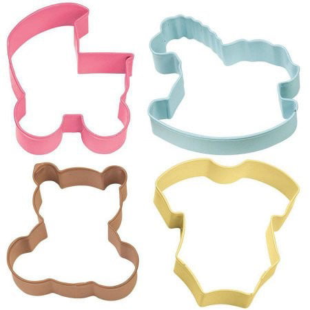 4" Baby Rattle Cookie Cutter R&M Tin Plated Steel Gender Reveal Baby Shower