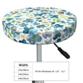 thumbnail image 4 of KLL Floral In Blue Round Bar Chair Cushion Cover 14 inch ,Bar Stool Protector with Elastic, Soft Washable, 4 of 6