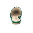 thumbnail image 2 of BLISSFUL STEP Mules Plates Décontractées pour Femmes à Bout Pointu Vert Émeraude 9, 2 of 7