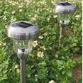 thumbnail image 6 of Solar Pathway Lights, 4 Pack Warm White Outdoor Garden Landscape Lights, Stainless Steel, Auto On/Off, for Garden Lawn Yard Patio Walkway Driveway, 6 of 7