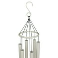 thumbnail image 3 of Alpine Corporation 39" White Metal Windchime with Creme Gemstone, 3 of 12