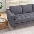 thumbnail image 7 of Jax Mid Century Modern Furniture Style Tufted Seat Fabric Couch in Dark Gray, 7 of 7