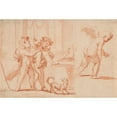 thumbnail image 2 of Giulio Carpioni 14x11 Gold Ornate Wood Frame and Double Matted Museum Art Print Titled - Two Putti Carrying a Third Putto; Another Putto from The&nbsp;Rear, 2 of 4