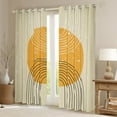 thumbnail image 2 of YST Geometric Stripe Blackout Curtains Retro Aesthetic Curtains, Beige Minimalism Curtains & Drapes Modern Artwork Living Room Curtains, Mid Century Window Curtains, 2 of 6