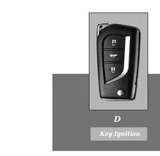 Car Key Fob Cover for Toyota Venza 2020-2024, Heavy Duty Hard Case, Scratch-Resistant Protective Shell with Keychain, Compatible Keyless Entry Remote Vehicle Accessories,D-Black