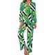 thumbnail image 1 of Elegante pijama Tropical de hojas y flores, conjunto de pijama suave de manga larga, 2 piezas, estético, patrón de primavera, regalo de ropa de dormir, 1 of 4