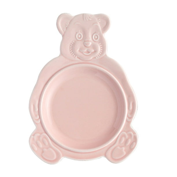 Candy Plate Cute Cartoon Bear Bowl Dessert Cereal Bowl Ceramic Plate Cutlery  