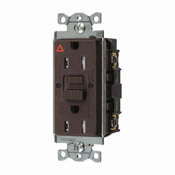 GFCI Rceptcle, Commer., Brwn, 15A, 0.5 HP GFTWRST15IG