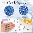 thumbnail image 2 of Blue Rhinestone Beads,100 Pcs Polymer Clay Beads,Crystal Beads,Round Ball Clay Beads,Diamond Clay Beads for DIY Necklace Jewelry Making Christmas Decorations - Ice Baseball Bling Style,0.3 in, 2 of 9