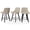 Beige-Linen Fabric, variant on Betisef Swivel Bar Stools Set of 1, Counter Height Bar Stools with Back, Linen Fabric Upholstered Kitchen Island Stools, 360° Swivel, Rubberwood Legs, Thick Cushion Seat, for Dining Room Beige