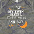 thumbnail image 4 of Inktastic I Love My Twin Sister to the Moon and Back Boys or Girls Baby Bodysuit, 4 of 5